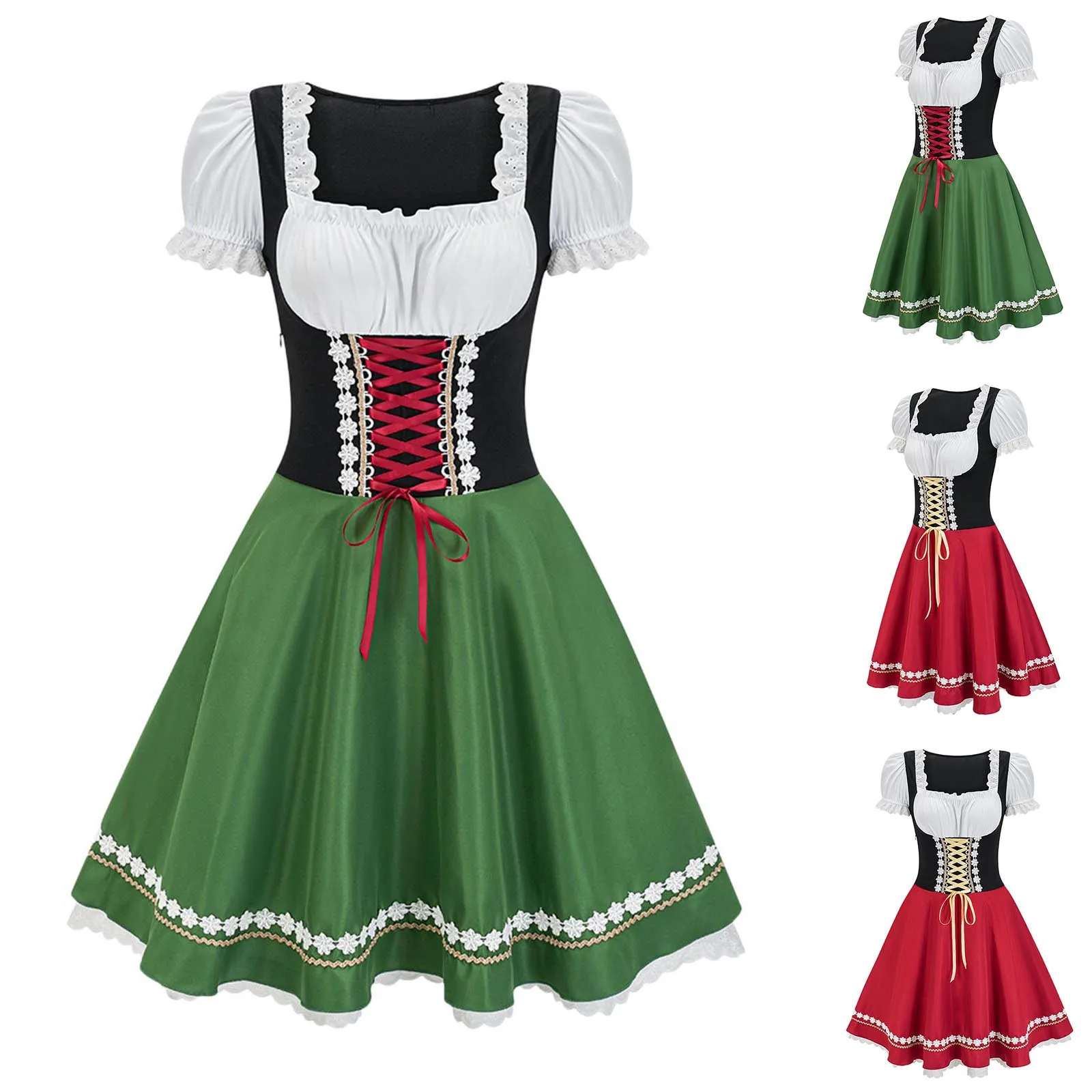 WomenOktoberfestDirndlDressTraditionalGermanBavarianBeerGirl