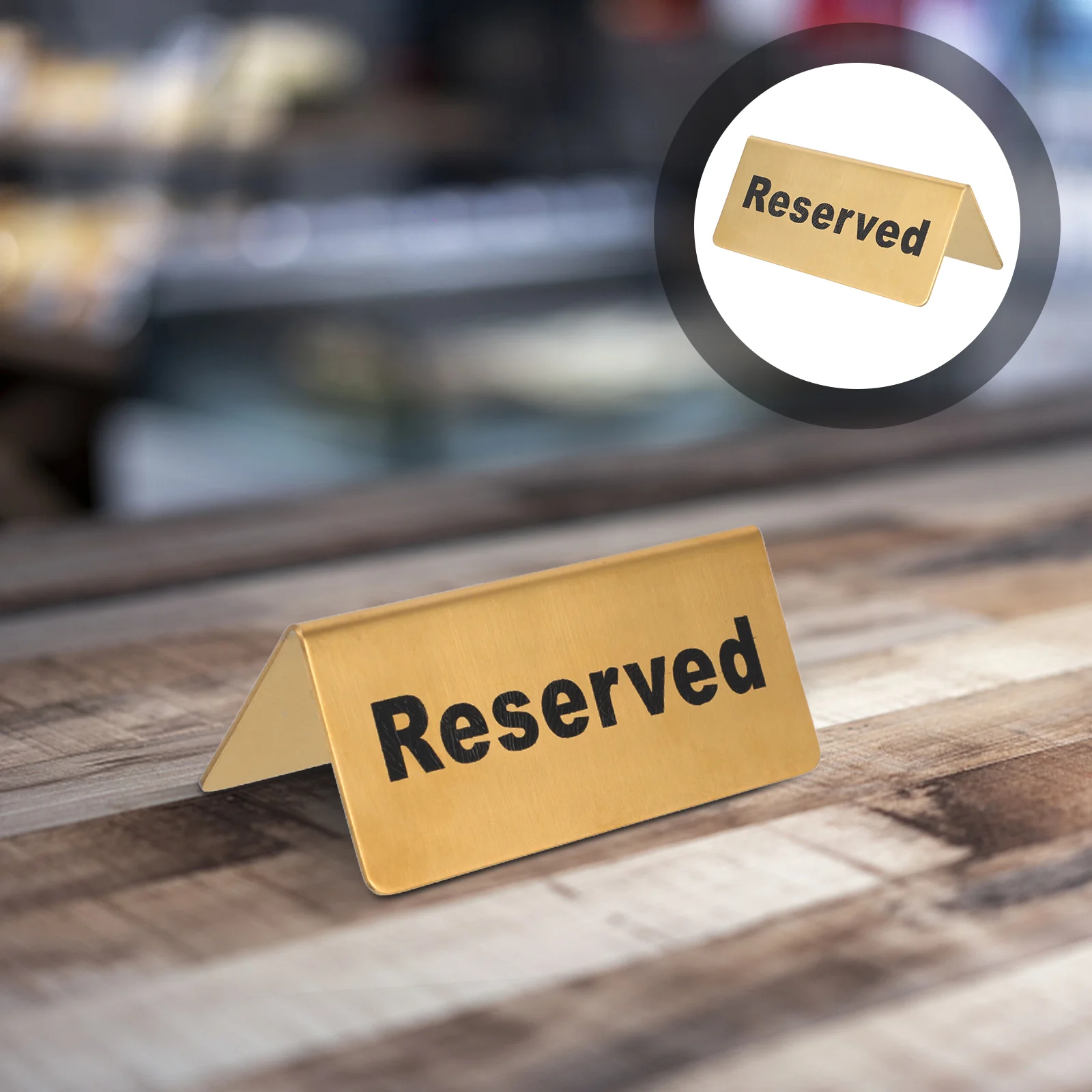 Reserved Table Signs for Wedding Bar Multipurpose Restaurant Stainless Steel Card Banquet Dining Room