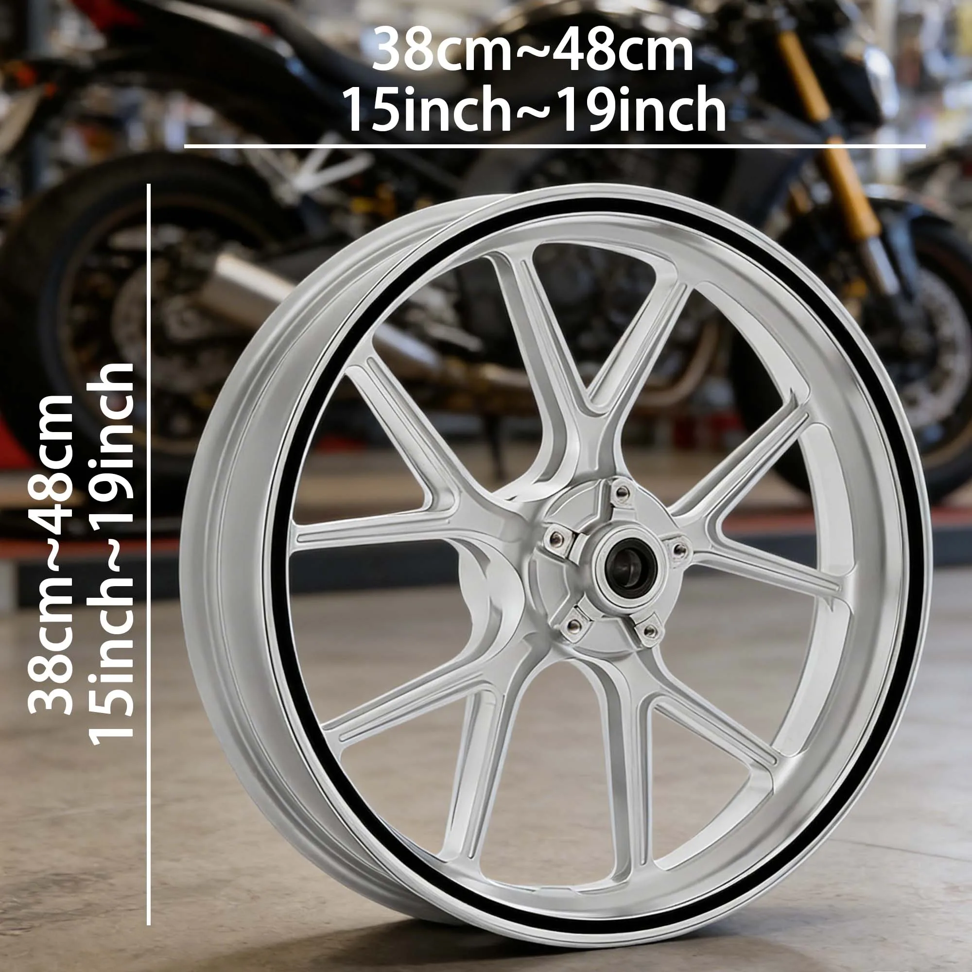 Racing Stripe Wheel Sticker Set - Durable, Waterproof Vinyl Decals