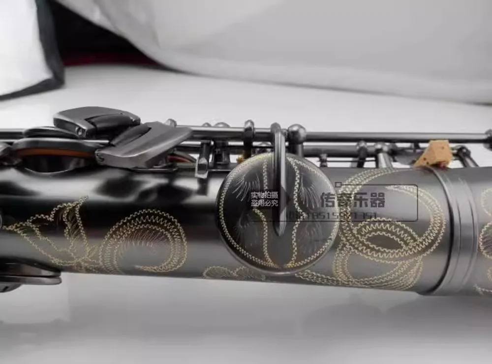 NEW S-901Soprano Saxophone, B Flat Pearl, Black, Professional Grade With Mouthpiece. Reed