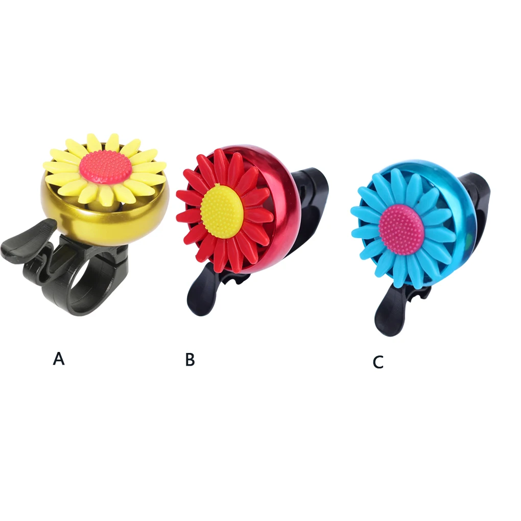 Bike Small Bell Iron Plastic Flower Campanello Per Bicicletta Allarme Per Anello Da Ciclismo Decorativo Intelligente, Giallo