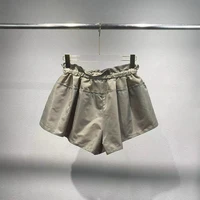 Nylon Women's Shorts Y2k Pod Type Drawstring Tie Waisted Fashion Commuter Casual Peplum Shorts 2024 Early Autumn New - Image 3
