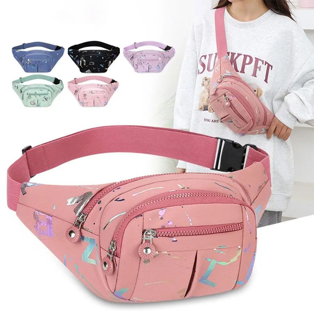 

Multifuntional Waist Bags Water Proof Fanny Pack Sport Shoulder Sling Backpack Lightweight Hot Stamping Letters