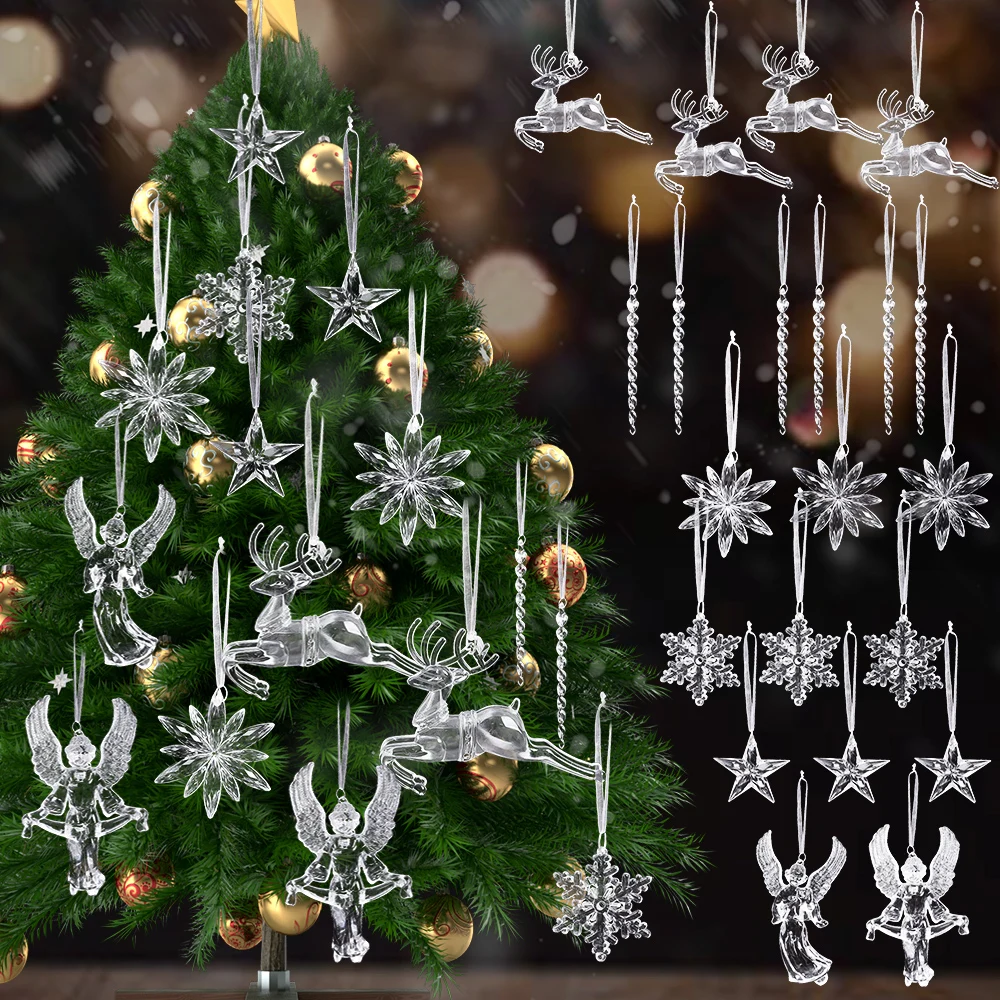 MyGiftHome Crystal Christmas Tree Ornaments Party Hanging Decor