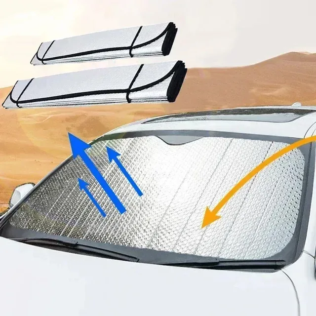 Car front and rear sun visors Car windshield Summer sun protection Heat Insulation Window sunshade Car interior sun visor 1