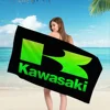 2025 New Kawasaki Motorcycle Racing Microfiber Blanket Quick Drying Beach Towels Oversized Super Absorbent Pool Towel Blanket 3