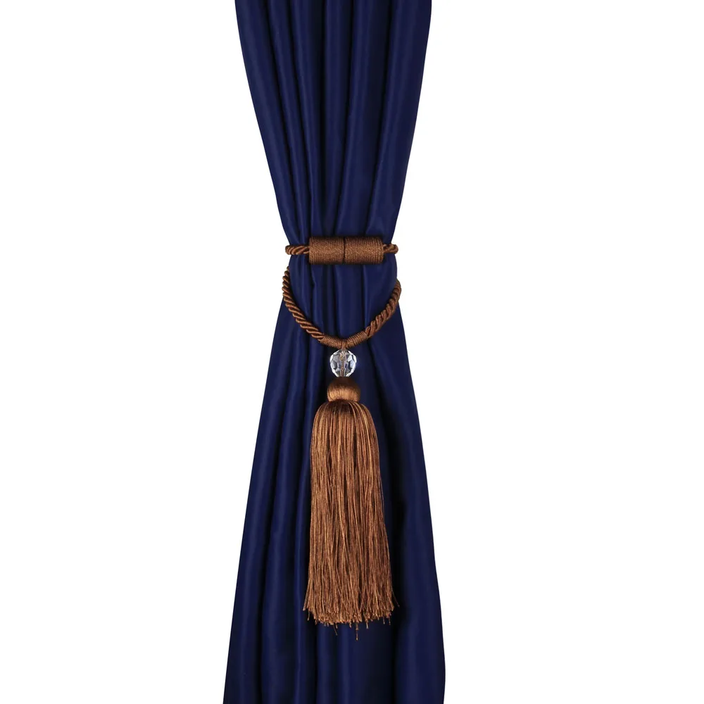 Description Picture 6 of item1Pc Magnetic Curtain Tieback Tassel Decorative Room Accessories Window Drapes Holdback Strap Curtain Clip Holder Buckle Rope