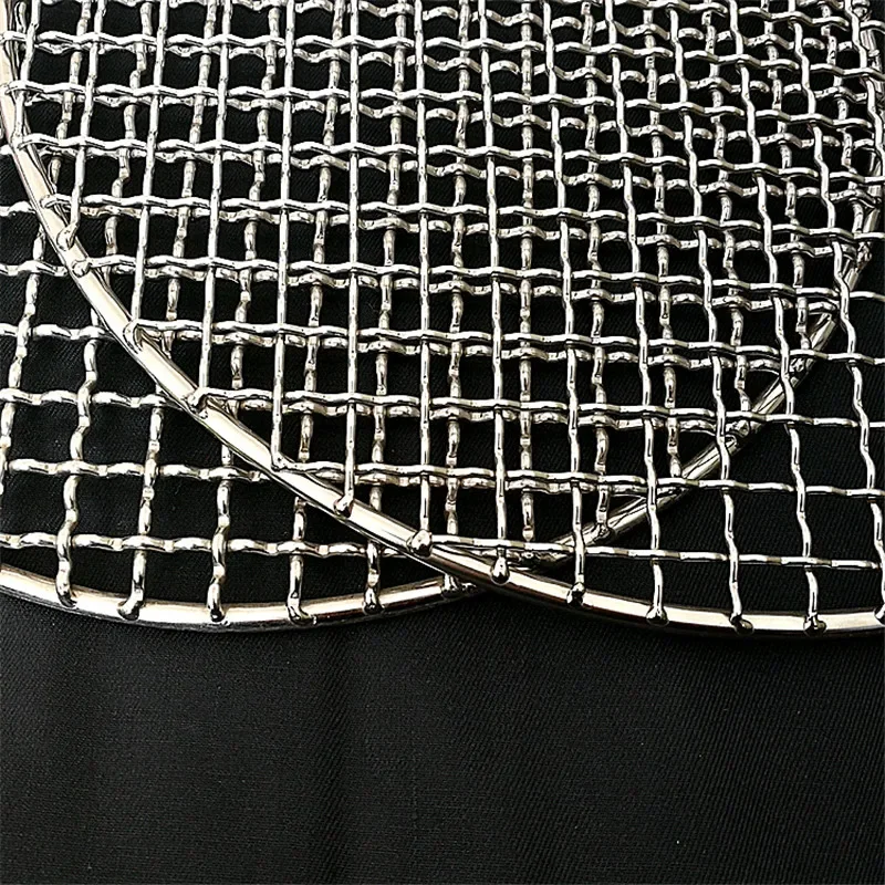 304 Stainless Steel Round Grill Net Barbecue BBQ Meshes Cooling Rack Steam Baking Rack Camping Outdoor Mesh Wire Net 3