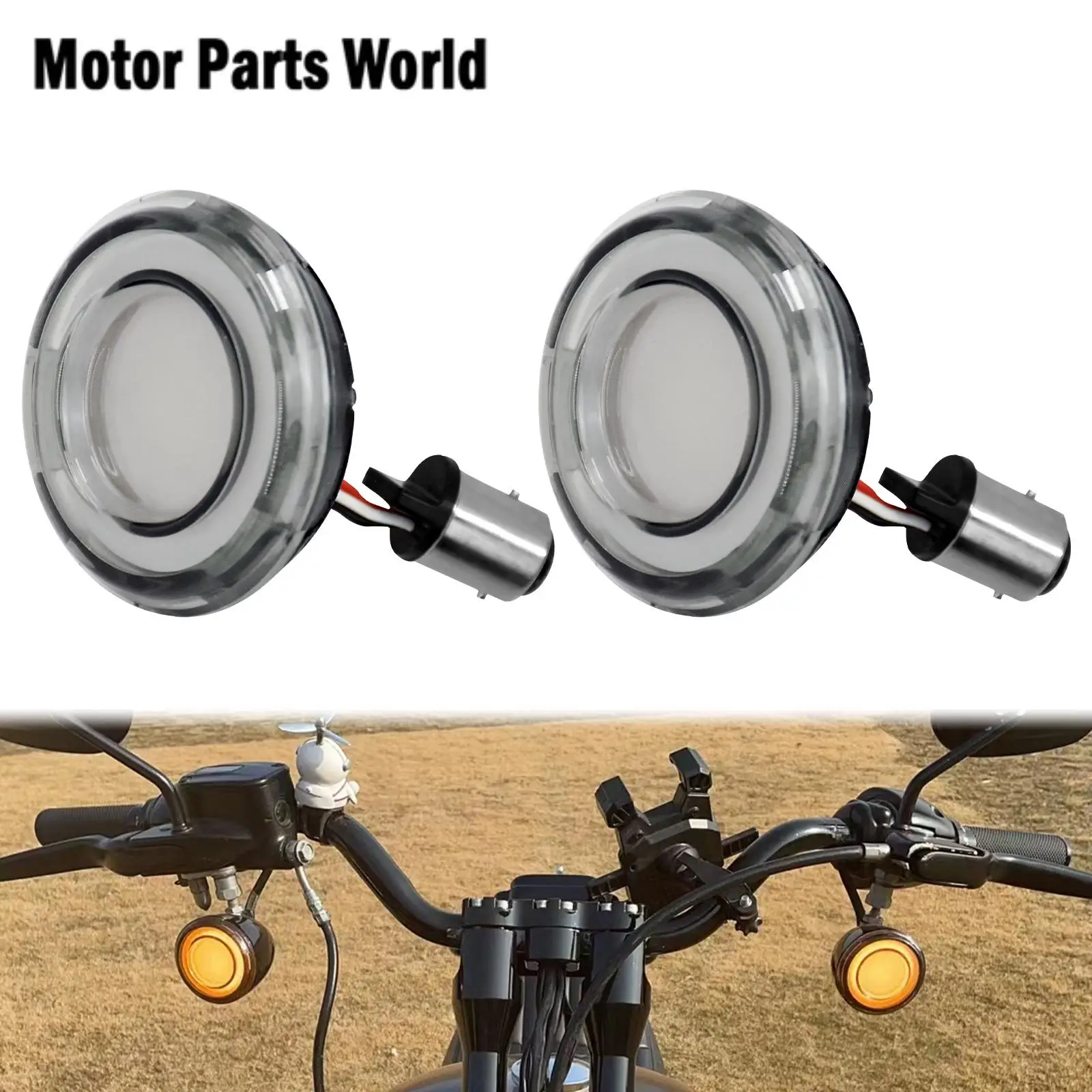 Motorcycle Bullet Style 1157 Turn Signal Conversions 2XLED Panel Light