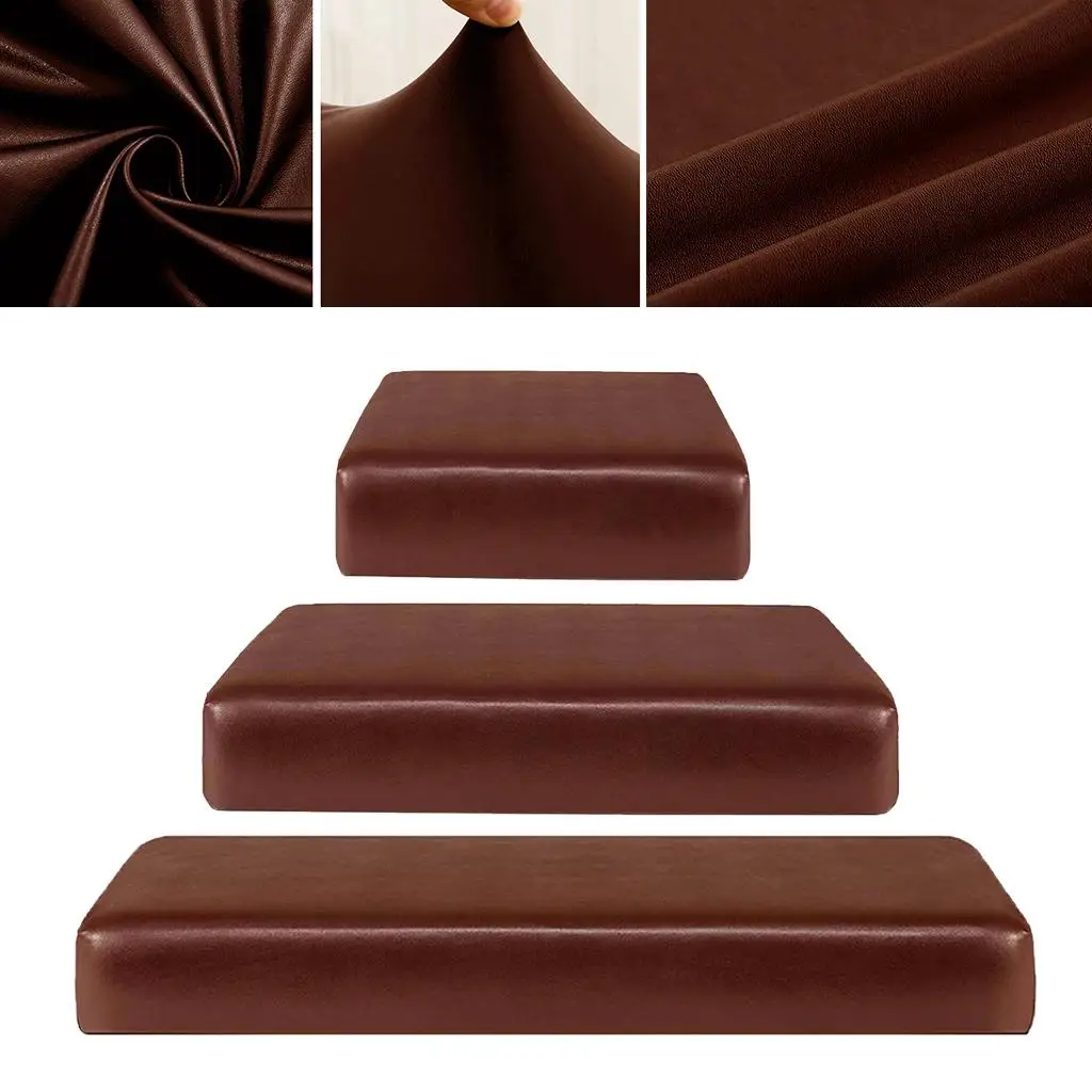 Soft Sofa Seat Cushion Cover High Stretch Universal With Elastic Bottom Furniture Sofa Cushion Protector PU Leather Home Decors Soft Sofa Seat Cushion Cover High Stretch Universal With Elastic Bottom Furniture Sofa Cushion Protector PU Leather Home Decors