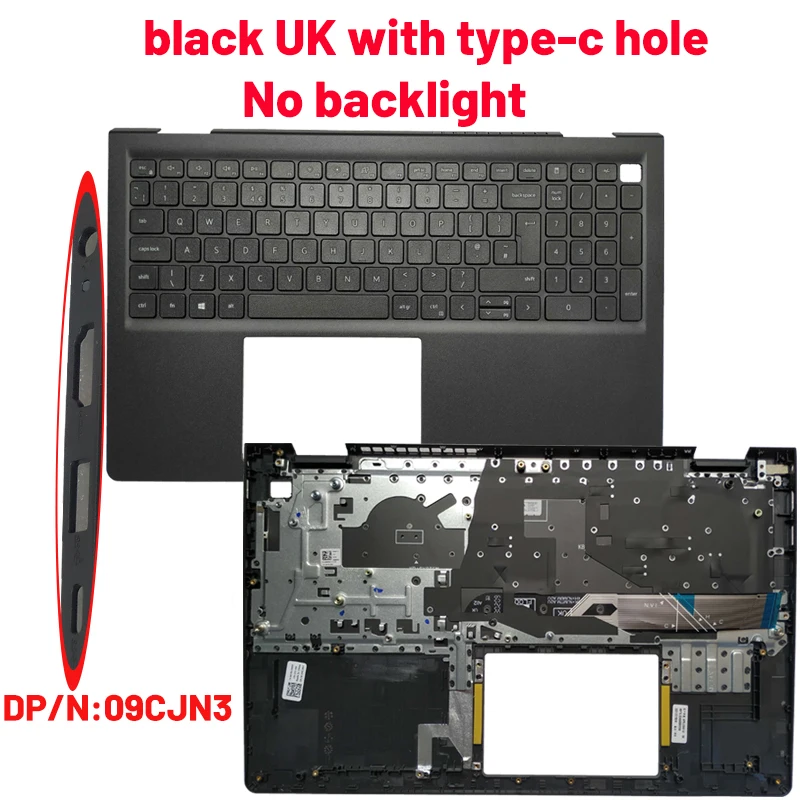 Replacement LCD Back Cover For Dell Inspiron 15 3510 3511 3515 3520 3525 Laptops - Black