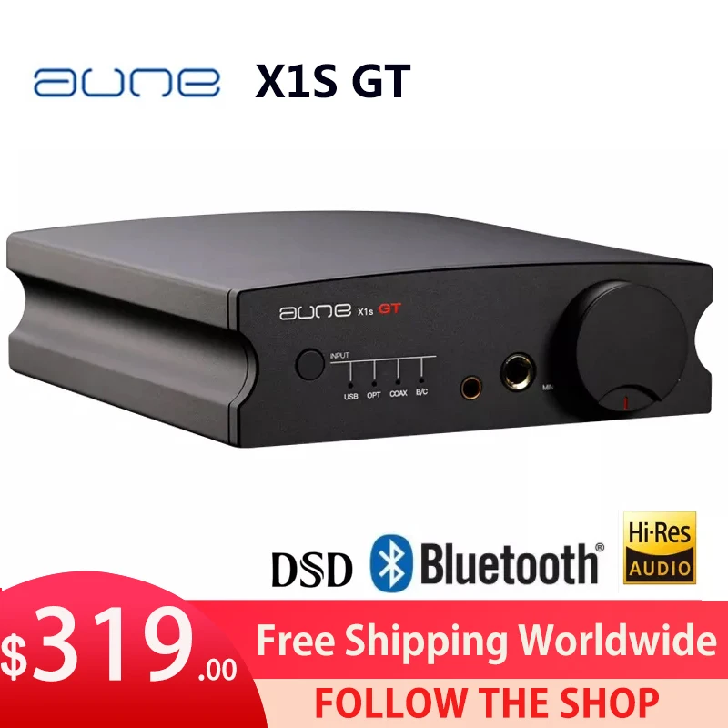 

AUNE X1S GT Lossless Digital Audio Decoder DSD Masterband Bluetooth 5.1 Amplifier BT DAC With Headphone Amp Supports 10MHz Clock