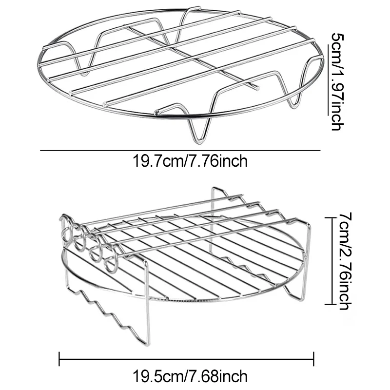Enhanced Universal Air Fryer Baking and Grilling Racks