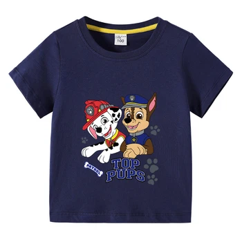 Paw Patrol Hot Sold Toddler Summer T-shirt Teenage Girls Clothing Cotton Boys Tshirt Boutique Kids Tees O-Neck Children Tops 5