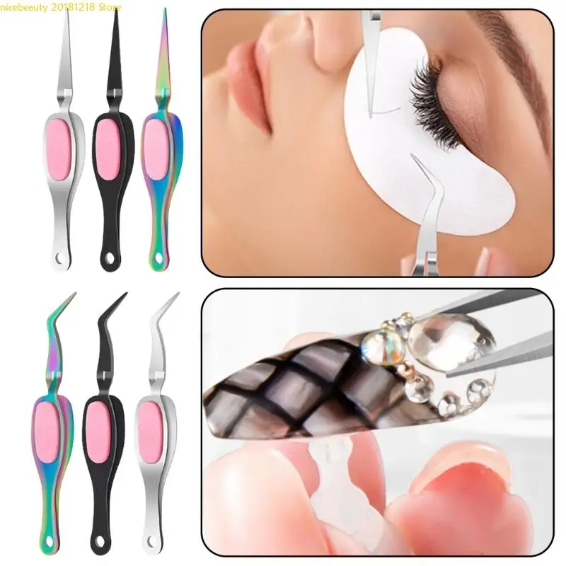 Craft Tweezers Crossing Lock Tweezers Stainless Steel Gripping Reverse Grip for Craft Beading and Projects