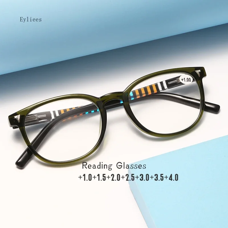 

Reading Glasses,Femme Readers,Stylish Vintage Round Frame,with Spring HInge Lightweight Wear Clear Vision +1.0..+4.0 eyeglasses