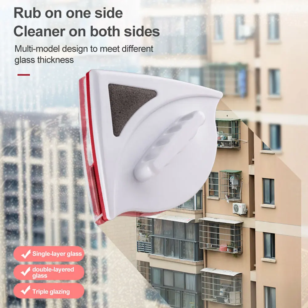 Magnetic Window Wiper Double Side 3-30mm Glass Cleaner Brush Tool Household Cleaning Tool Magnetic Window Cleaner window cleaning brush,window cleaner