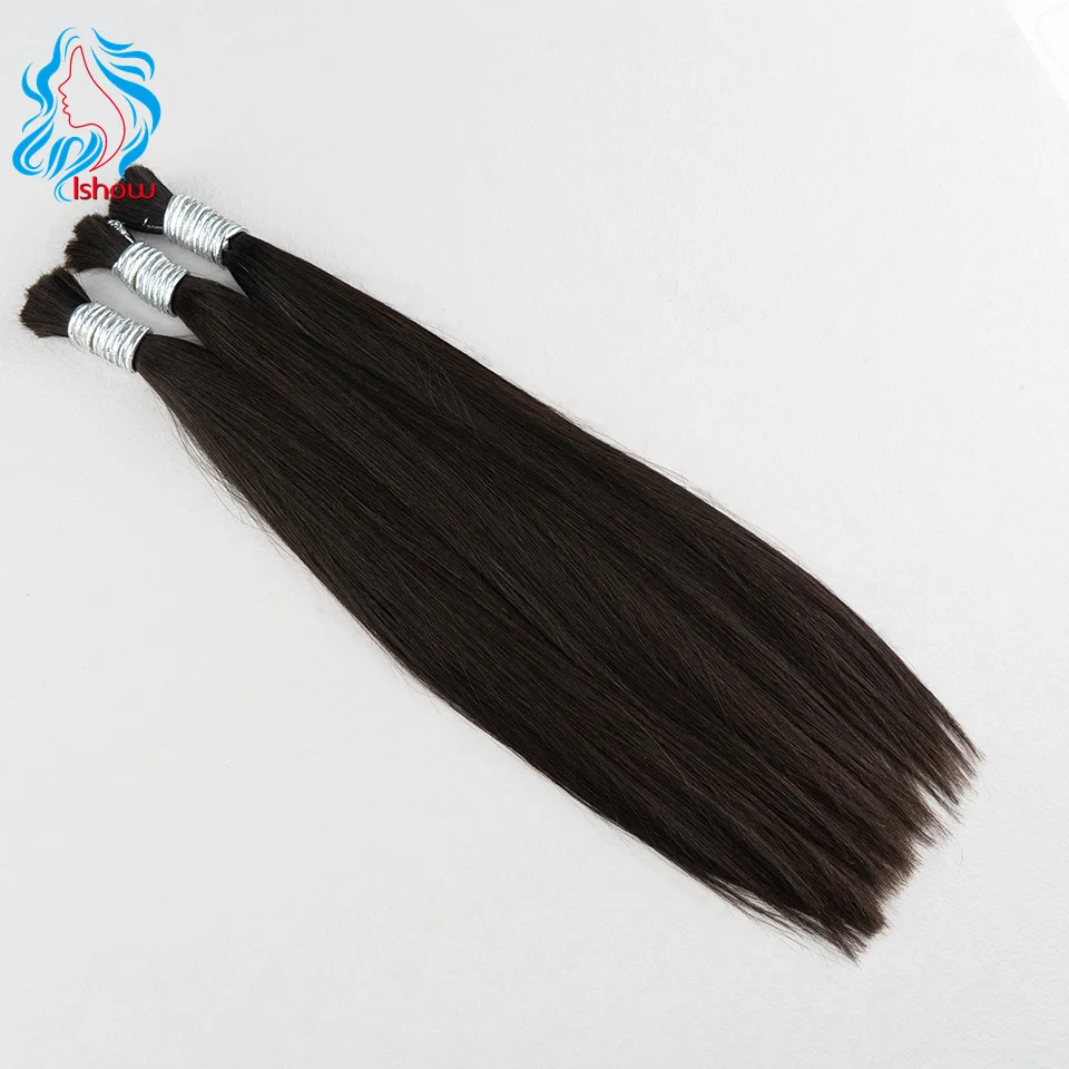 

Vietnamese Human Hair Bulk Sliver Garter No Weft For Braiding100% Virgin Silky Straight Full Ends Thicker Hair Extensions 100g