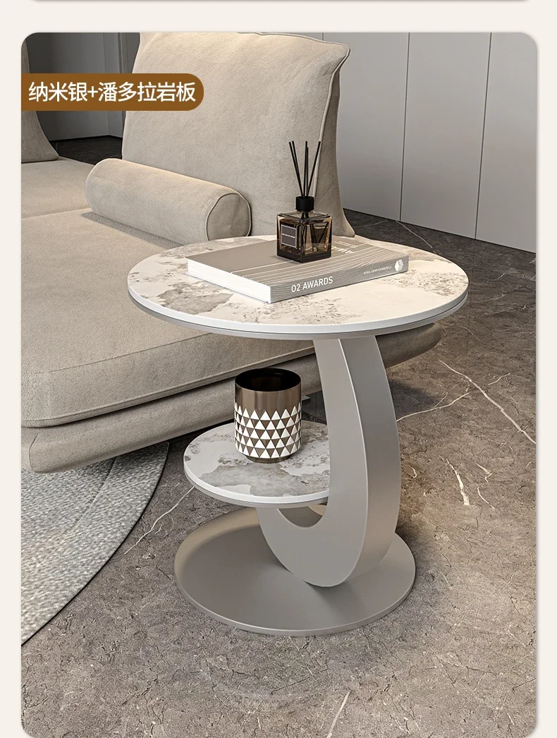 BJ BJ Light Luxury Living Room Sofa Side Table Balcony Small Round Table Advanced Sense Creative Home Small Coffee Table Advanc