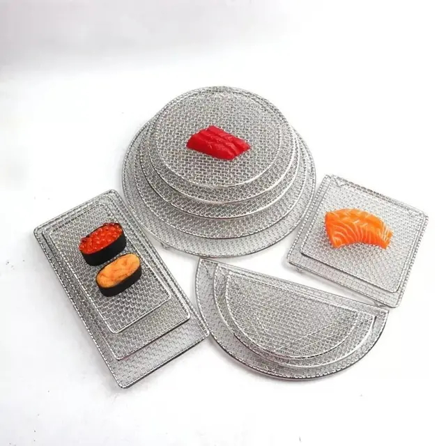 Filet à frire semi-circulaire et rond en acier inoxydable, filet de séchage portable, durable, style japonais, aliments frits, tempura 1