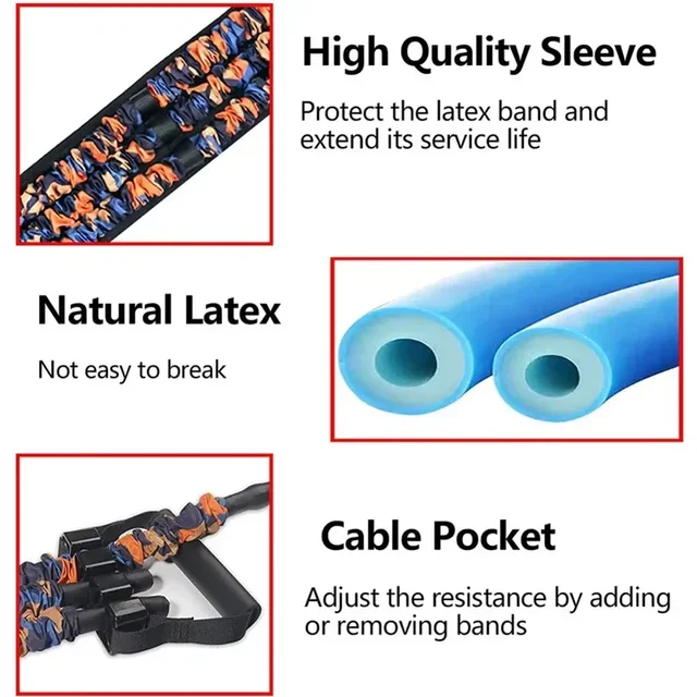 Adjustable Bench Press Bands, Push-ups, Resistance Bands, Portable Arm Expanders, Resistance Training Exercise Equipment 3