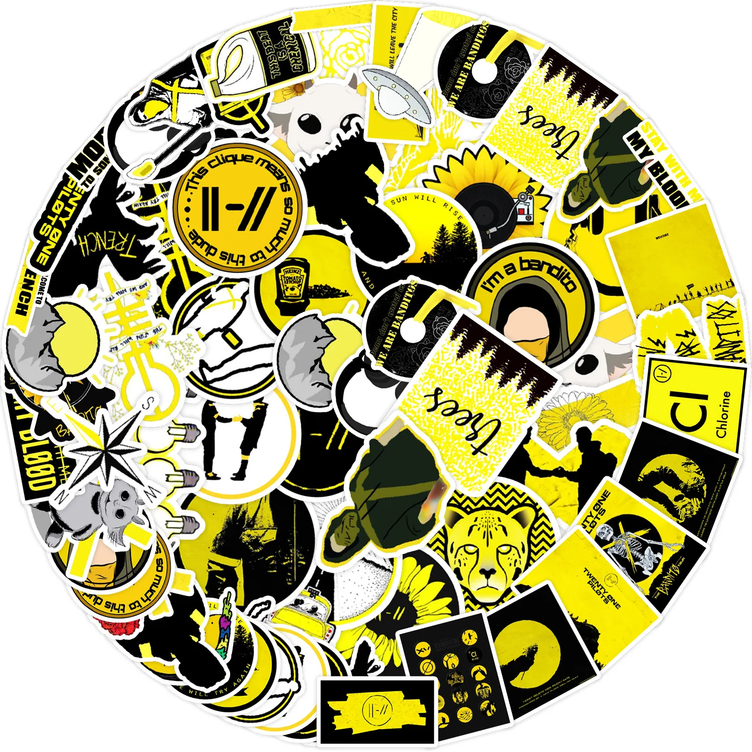 Twenty One Pilots Stickers 50PCS DIY Stickers Scrapbooking Phone Luggage Skateboard Decorative Waterproof Decals waterproof stickers cartoon decoration stickers cartoon stickers custom stickers retro decoration stickers crystal clay stickers display adhesive sticker magnetic charger sticker warning signs stickers gothic stickers battery stickers anti radiation stickers metal rings sticker phone button sticker phone adhesive stickers waterproof seal stickers phone dust proof mesh sticker