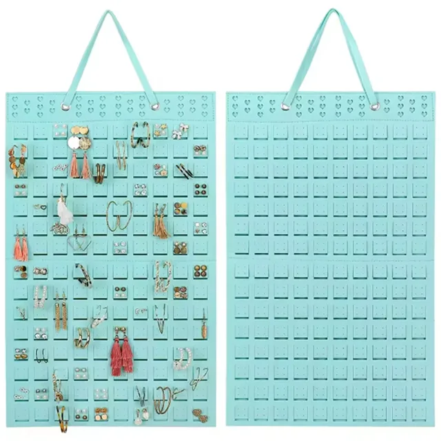 Organisateur de support de boucle d'oreille suspendu, panneau d'affichage de broche avec 150 emplacements pour 300 paires de boucles d'oreilles/épingles, organisateurs de goujons/badges