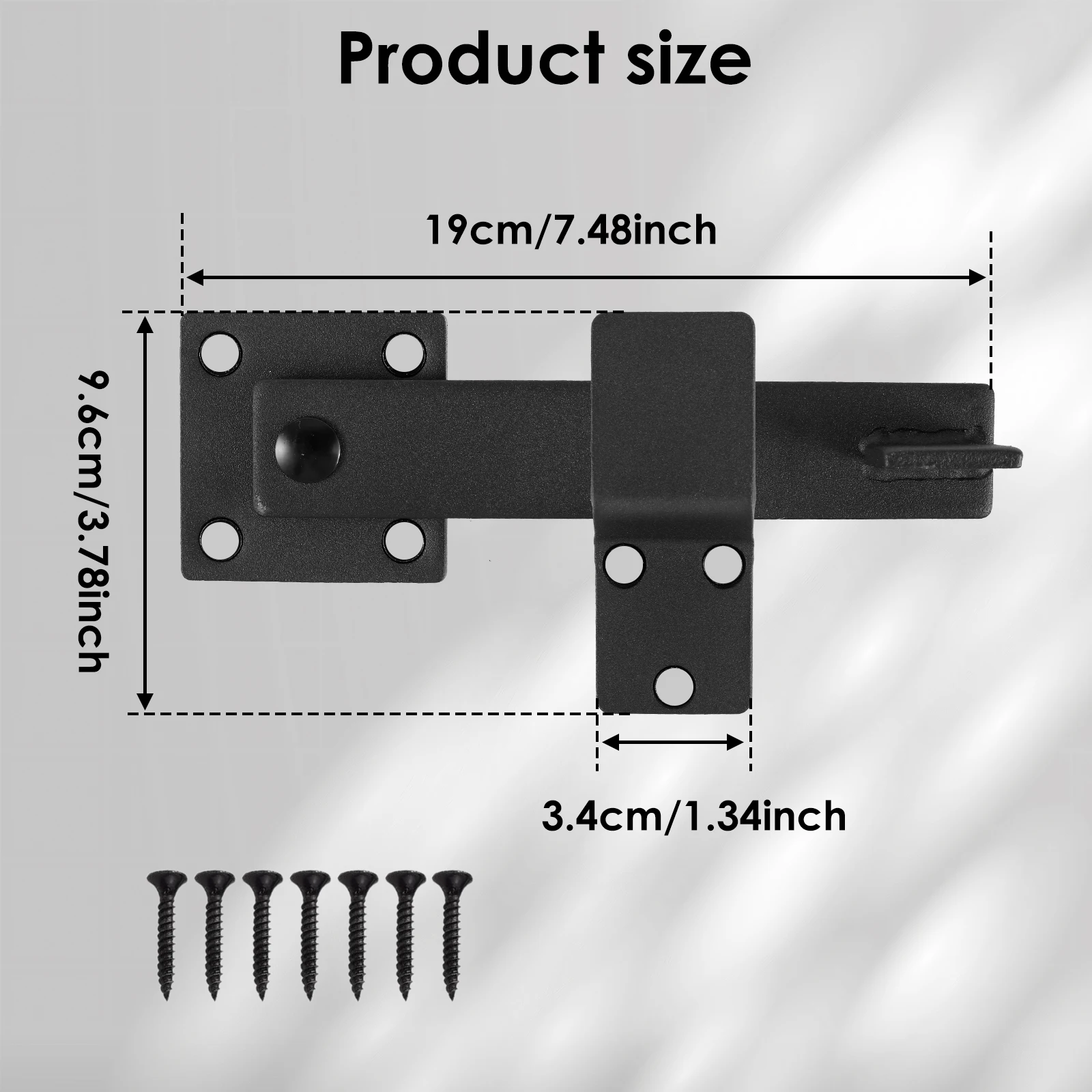 Door Latch Flip Gate Latch Lock Adjustable Barn Door Lock Hardware Safety Rustic Gate for Ourdoor Wooden Fence Cabinet Sliding Doors