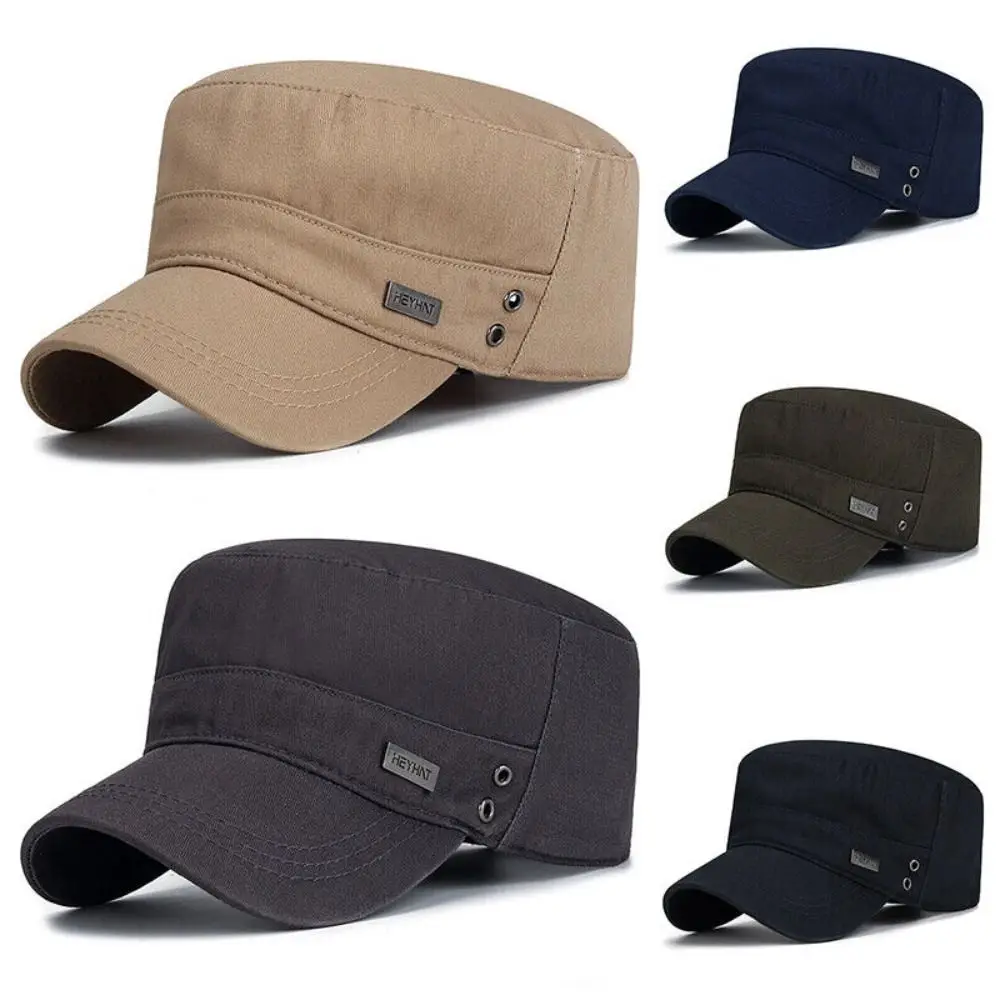 Men Cotton Adjustable Sun Cap Cadet Hat Hat Baseball Cap
