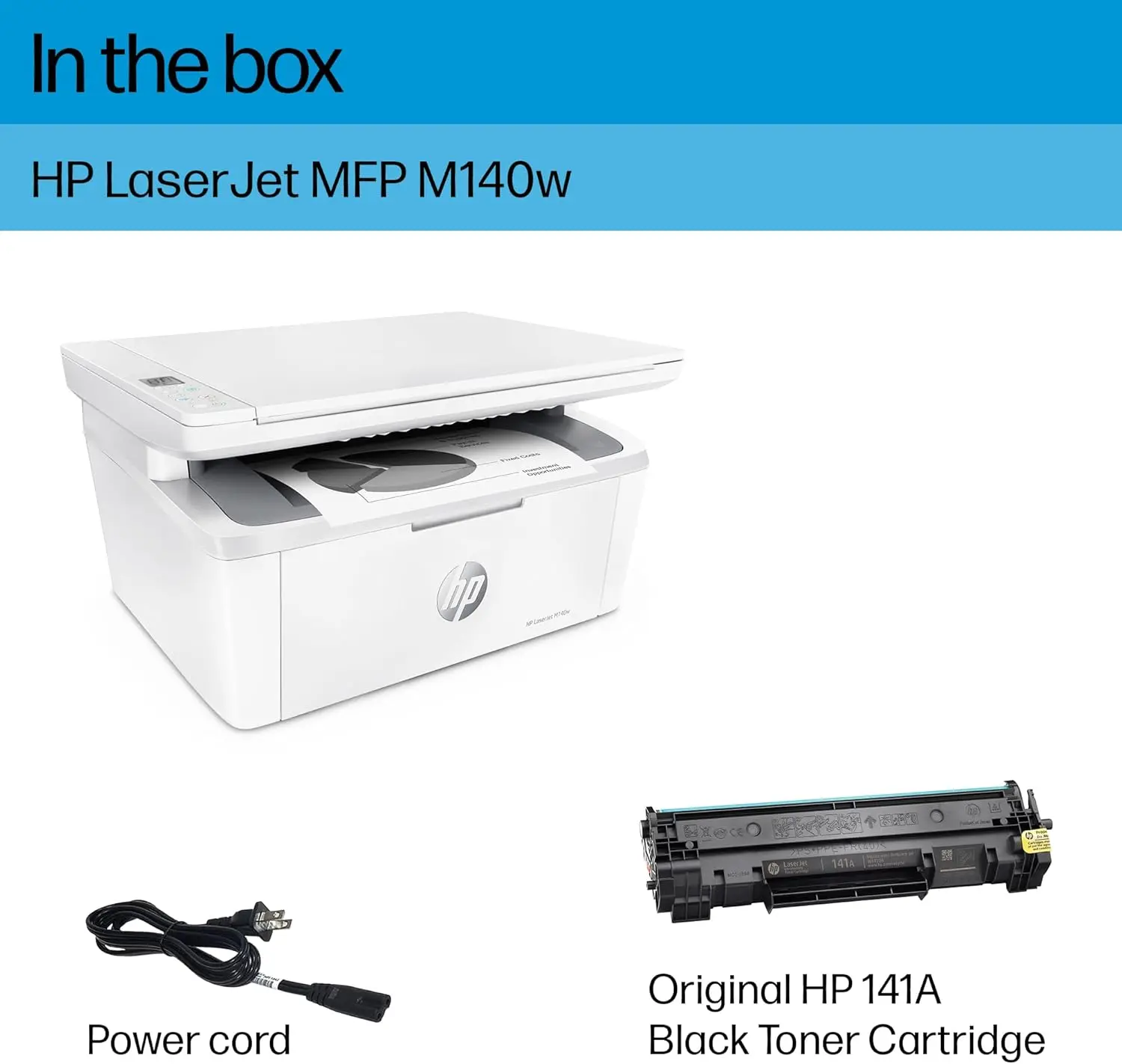 LaserJet MFP M140w Wireless Printer, Print, scan, copy, Fast speeds, Easy setup, Mobile printing, Best-for-small teams 4