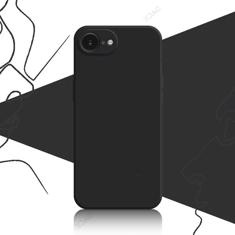 Premium 360° Soft Luxury Silicone Back Cover - Waterproof Square Design