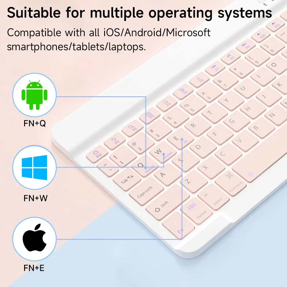 Wireless keyboard wireless keyboard mouse tablet keyboard ipad keyboard wireless keyboard for iOS Android Windows for Xiaomi Huawei Samsung Bluetooth