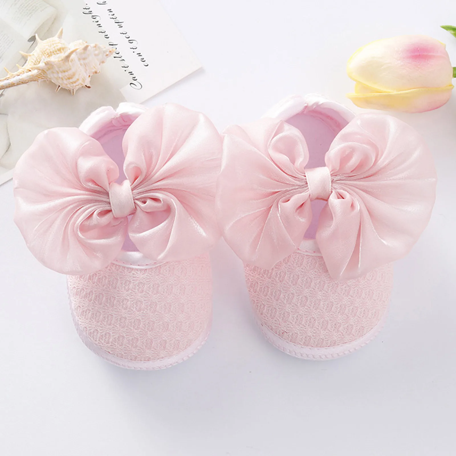 2022 Baby Girls Toddler Baby Princess Shoes Cute Flowers Sandals Walking Shoes Girl Bowknot Sneaker Newborn Flats Girls Gift 4