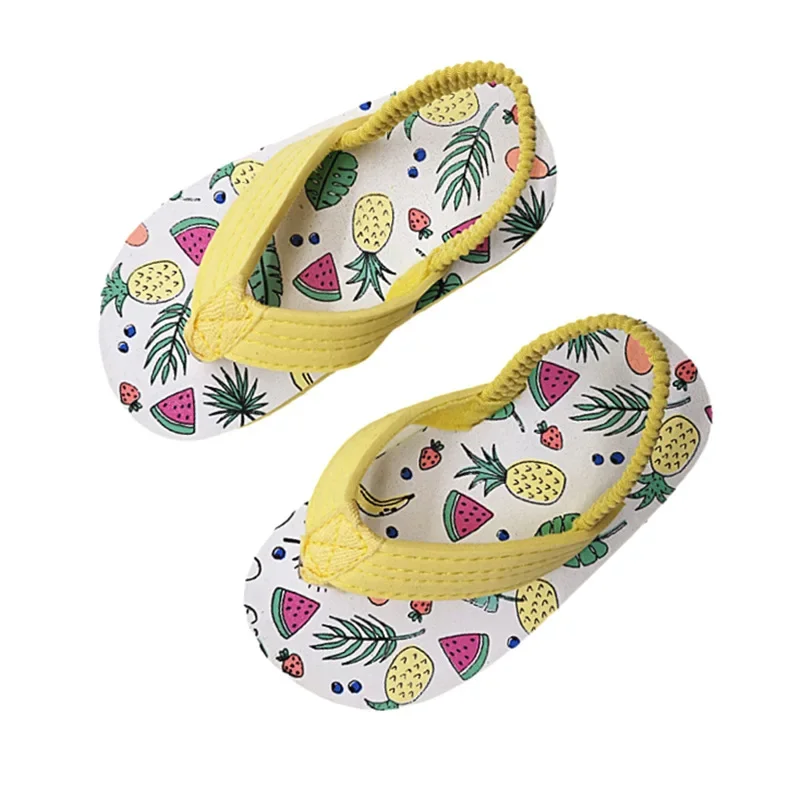 Summer Kids Slippers Cartoon Printing Flip-flops Boys Girls Outdoor Toddler Beach Clip-on Drag Sandals beach shoes children sandals baby shoes kids shoes kids sandals
