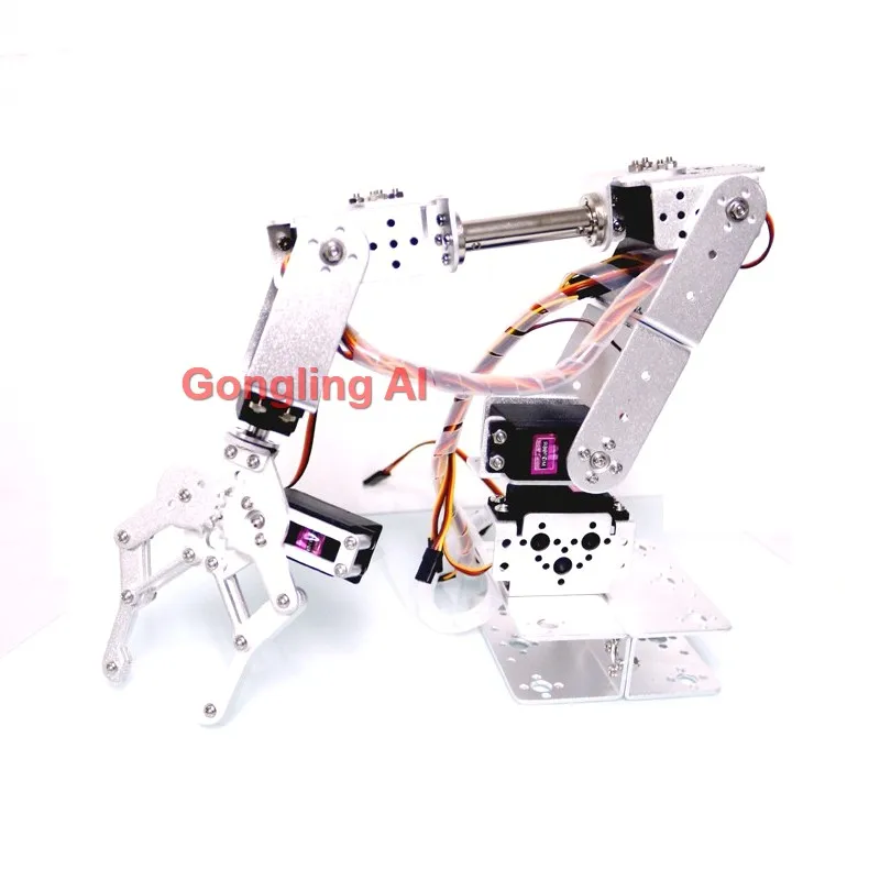 Kit Braccio Robotico a 6 DOF Fai-da-te, Robot Multi-DOF con Servo per Afferrare Oggetti, Costruzione Educativa per Arduino ESP32, Braccio Robotico Programmabile - immagine 4