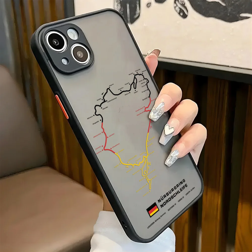 Nurburgring Sport Racing Track Matte Clear Phone Case