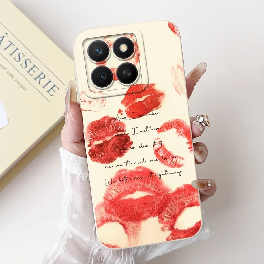 Fashion Girl Butterfly Soft Silicone Couple Phone Case Cover, Compatible with Honor X8C 2025