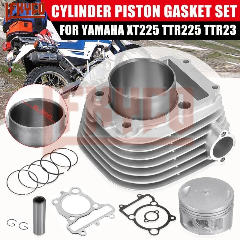 

Motorcycle Accessories For Yamaha XT225 TTR225 TTR230 Cylinder Piston Gasket Top End Kit Set Big Bore 70mm Motoblock ATV Parts