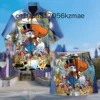 Disney Donald Duck Summer Hawaii Shirt Shorts Set Casual Beach Vacation Short Sleeve Set Disney Beach Shorts Retro Button Shirt 4