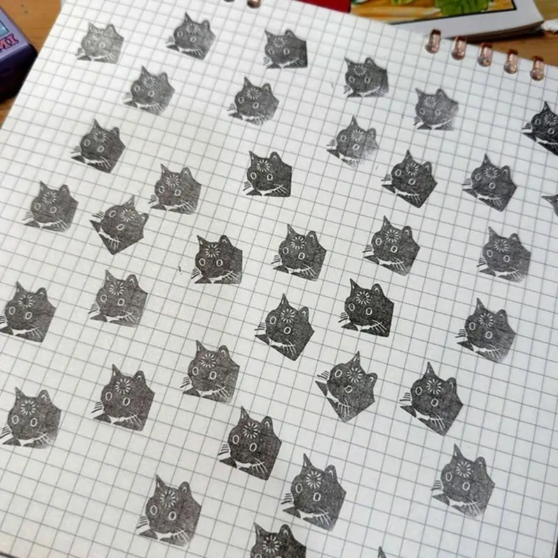 노트북 파일 데스크 조직에 적합한 고양이 테마 스탬프 플라스틱 질감