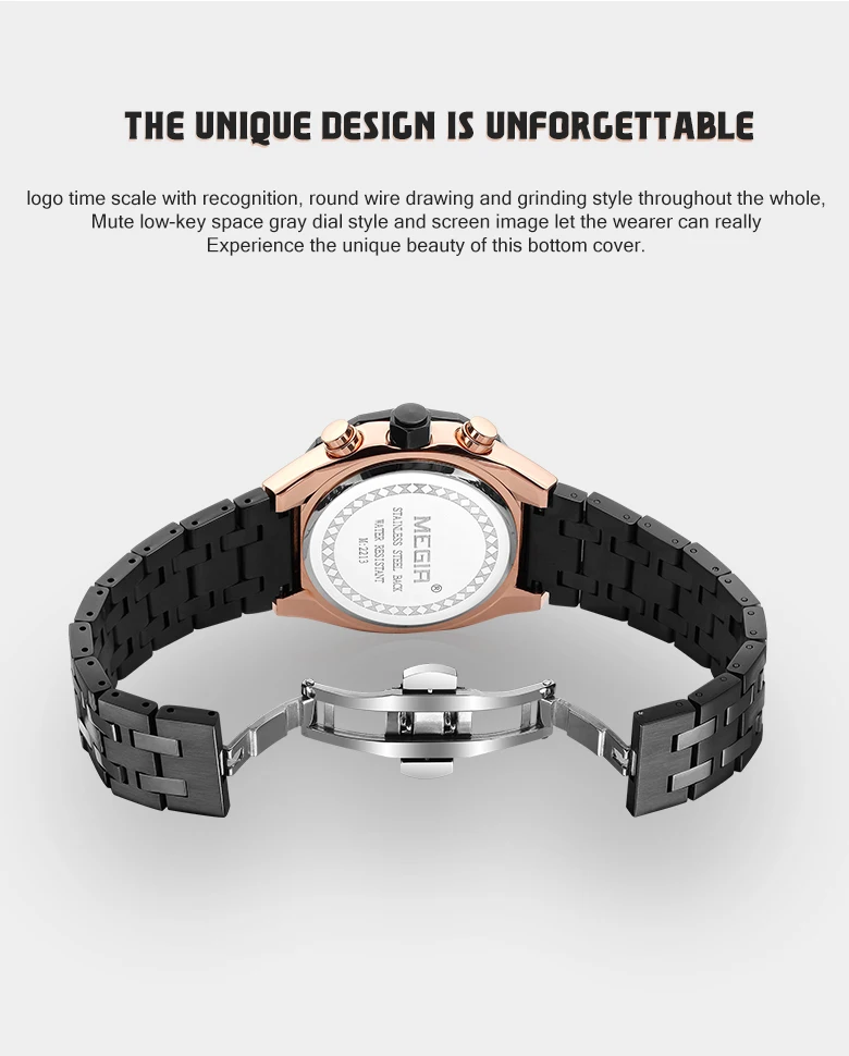 Montre-bracelet à quartz chronographe de luxe pour homme, marque MEGIR, boîtier polygonal, mode décontractée, affaires, cadeau masculin, avec date automatique_voghion.com