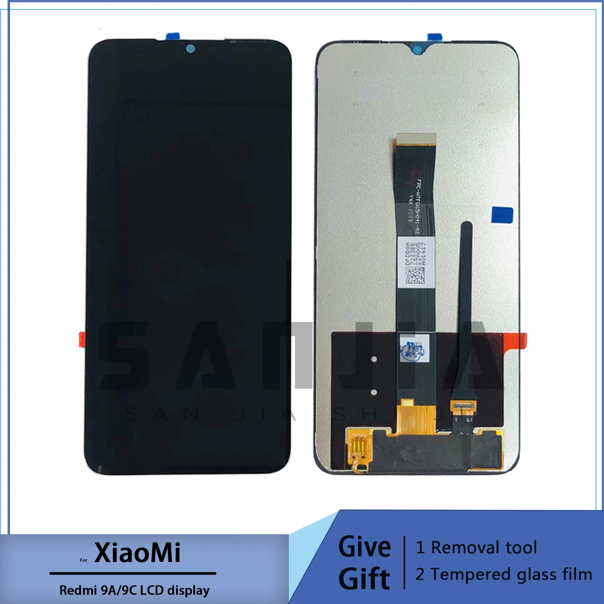 

Tela lcd original para xiaomi redmi 9a, tela sensível ao toque com montagem, 6.53 polegadas