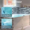 60 Inch Concave Acrylic Rectangular Whirlpool Heated Massage Bathtub, White, with Right Drainage Outlet 3
