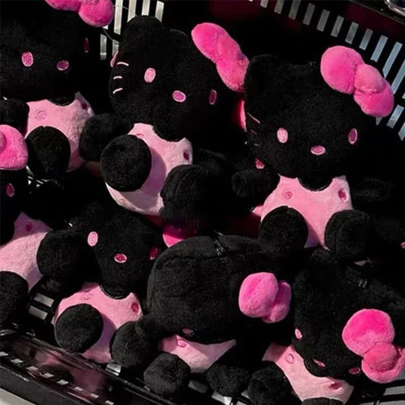 

Hello Kittys Black Plush Doll Toys Kawaii Bags Pendant Cartoon Anime Cute Student Children Keychain Christmas Gifts Girls