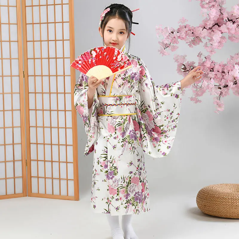 Japanese Kimono Boy Komono Children Party Evening Dress Japanese Baby Girl Kimono Children Vintage Yukata Kids Girl Cospaly Costume