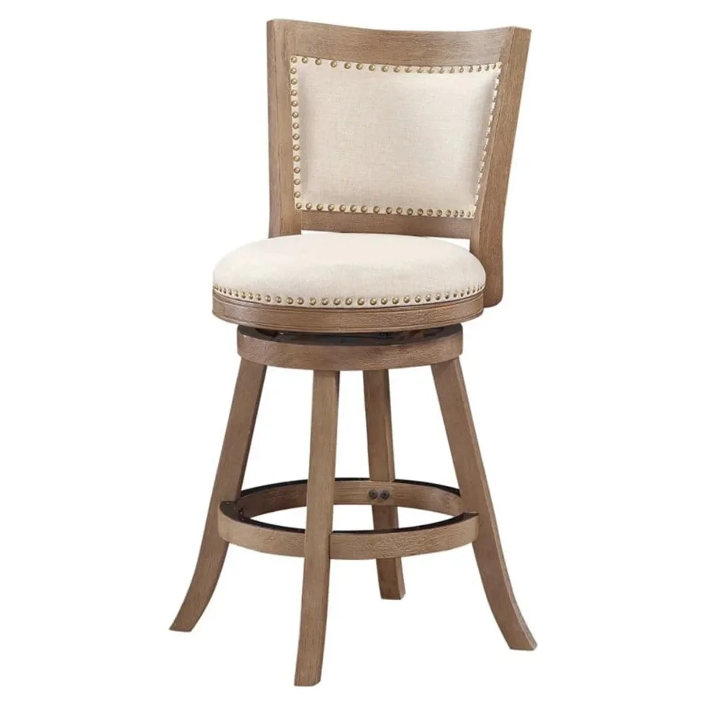

Вращающийся стул из древесной древесины, 24 дюйма, с щеткой из проволоки, обеденный стул цвета слоновой кости, мебель для комнаты