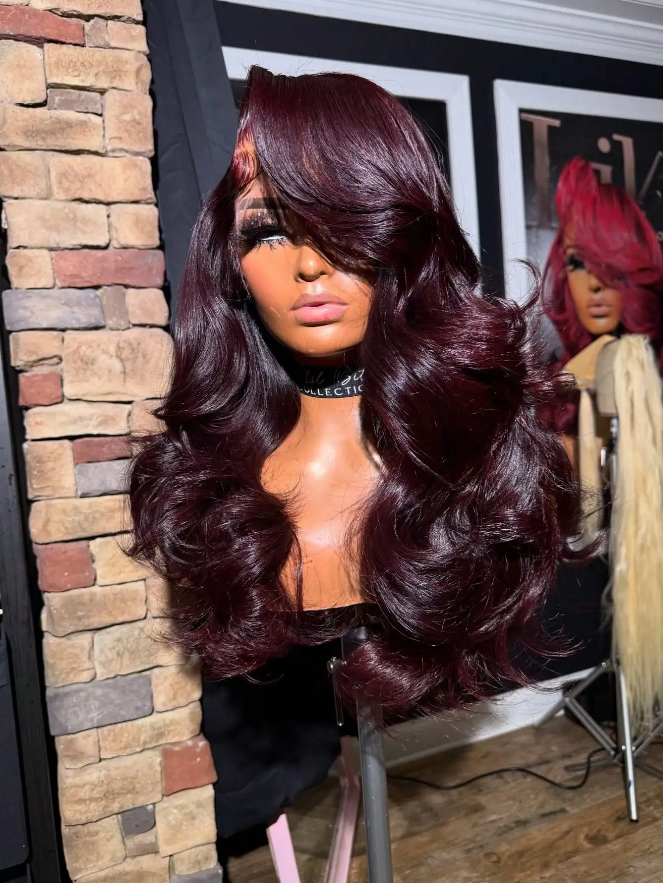 Body Wave Burgundy Red Colored Human Hair Wigs 13x4 HD Transparent Lace Frontal Wig 99J Red Pre Plucked With Baby Hair 200% 3