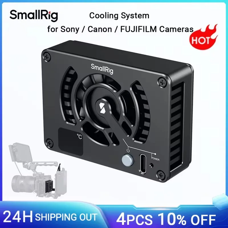 SmallRig Camera Cooling System for Sony ZV-E10 / A6700 /A7 IV /FX3/ FX30 Canon R75 /R6/R7 FUJIFILM X-T4 Cameras-4815