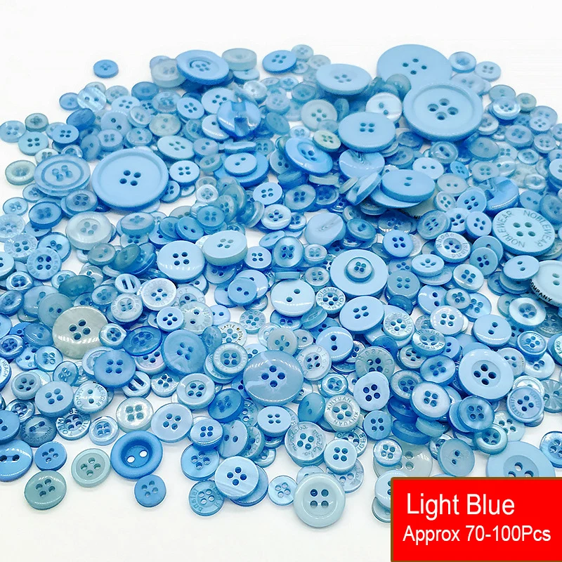 Vibrant Assorted Resin Buttons - 50g Pack for Crafting & DIY Projects
