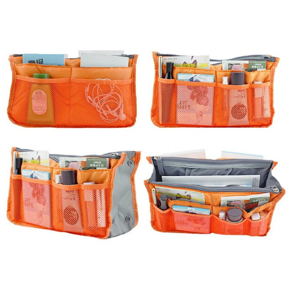 Organizer Insert Bag Folding Storage Bags Handbag Travel Insert Felt Organizer Purse 2022 Fashion Tote Cosmetic Bags Bathroom